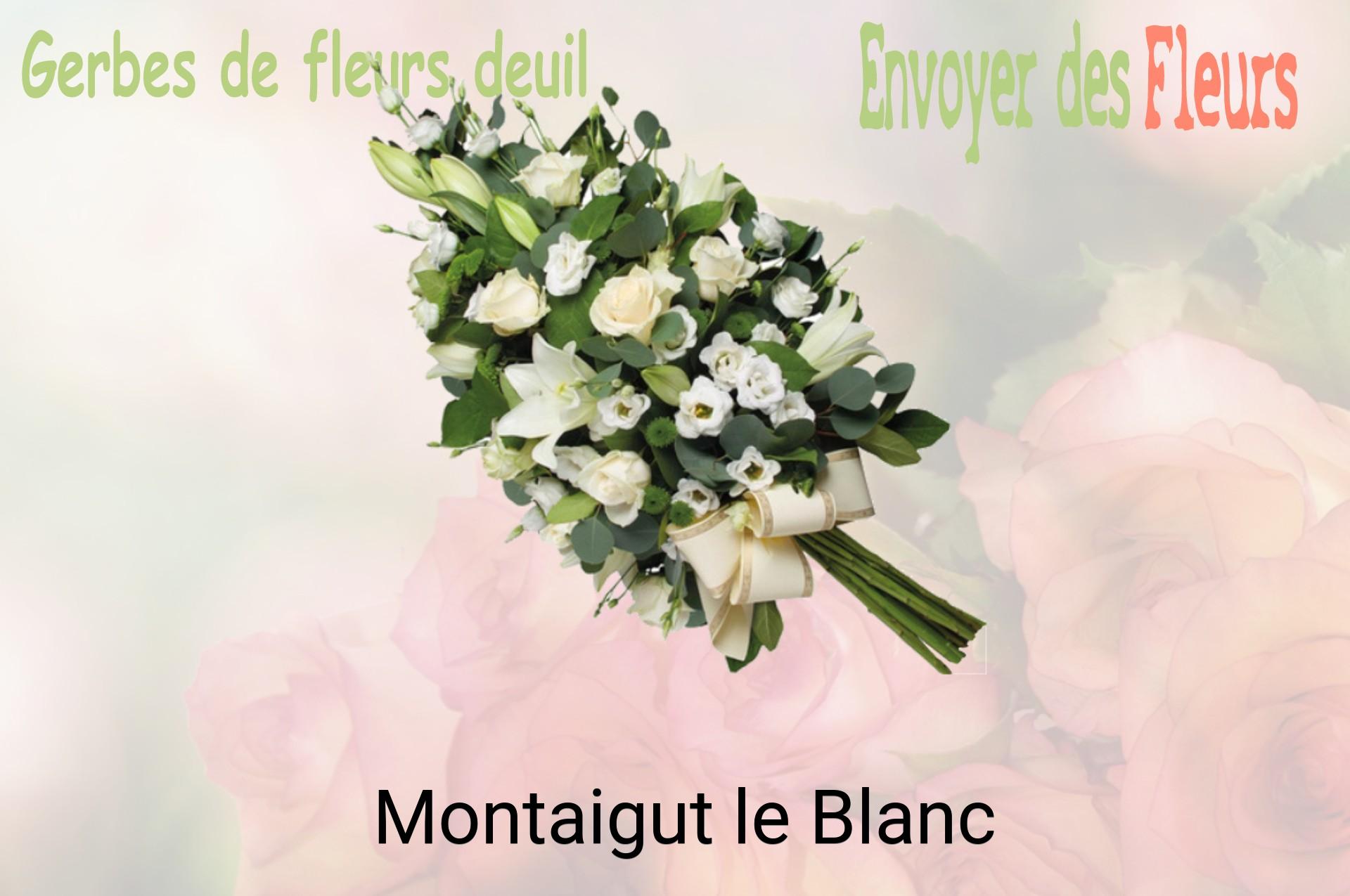 Gerbe de fleurs de deuil livrée à Montaigut-le-Blanc